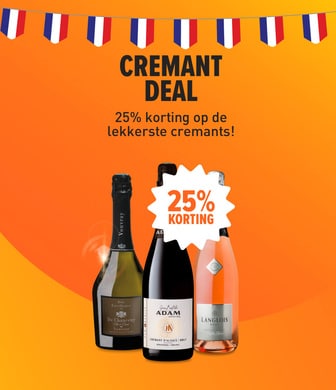 Cr&eacute;mant deal nu extra voordelig 25% korting